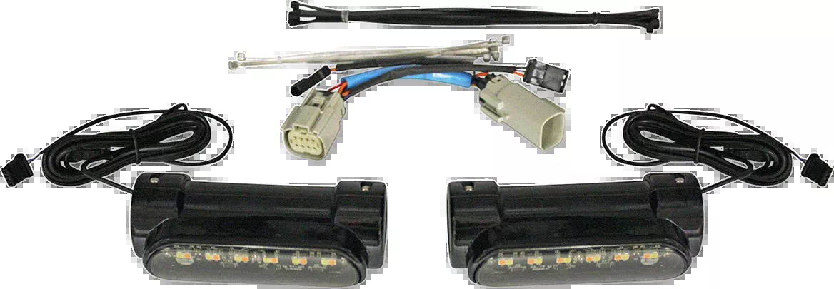 Custom Dynamics Black LED Engine Guard Lights 2014-2024 Harley Trike Tri Glide