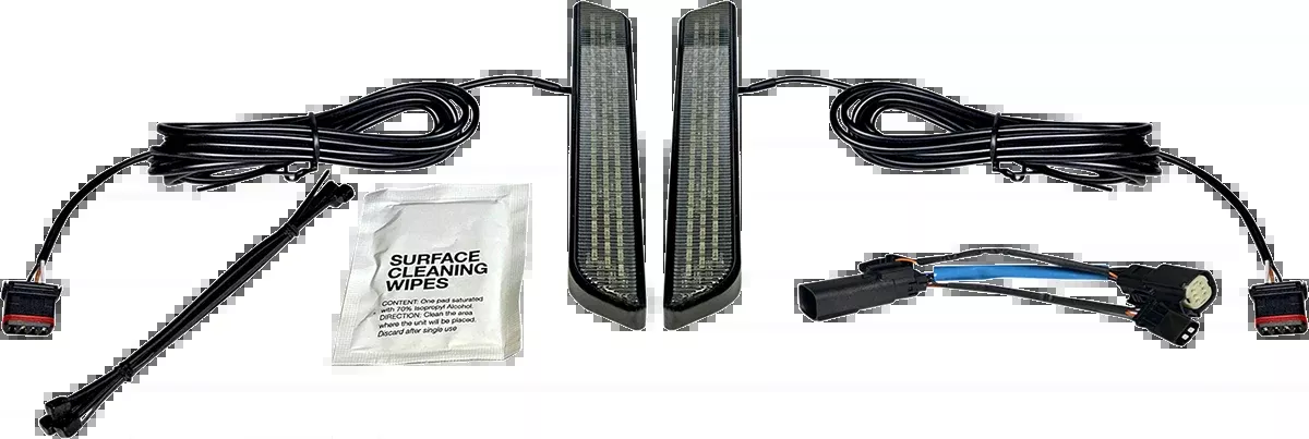 Custom Dynamics Black LED Front Fork Leg Lights 10-13 Harley Touring FLHX FLTRX