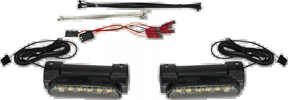 Custom Dynamics Black LED Universal Engine Guard Accessory Lights 2014-22 Harley