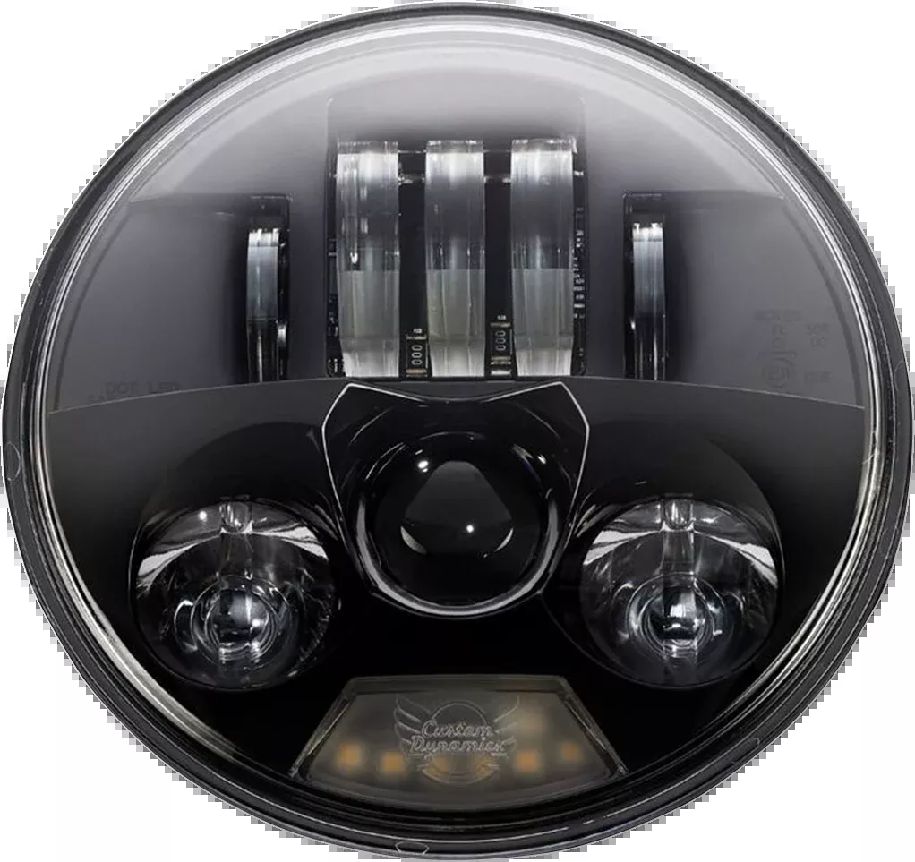 Custom Dynamics Black Probeam 5 3/4" Dual H4 LED Headlight 1957-2023 Harley
