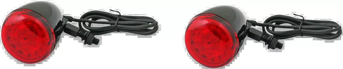 Custom Dynamics Black Probeam Red LED Universal Bullet Turn Signal Kit Harley
