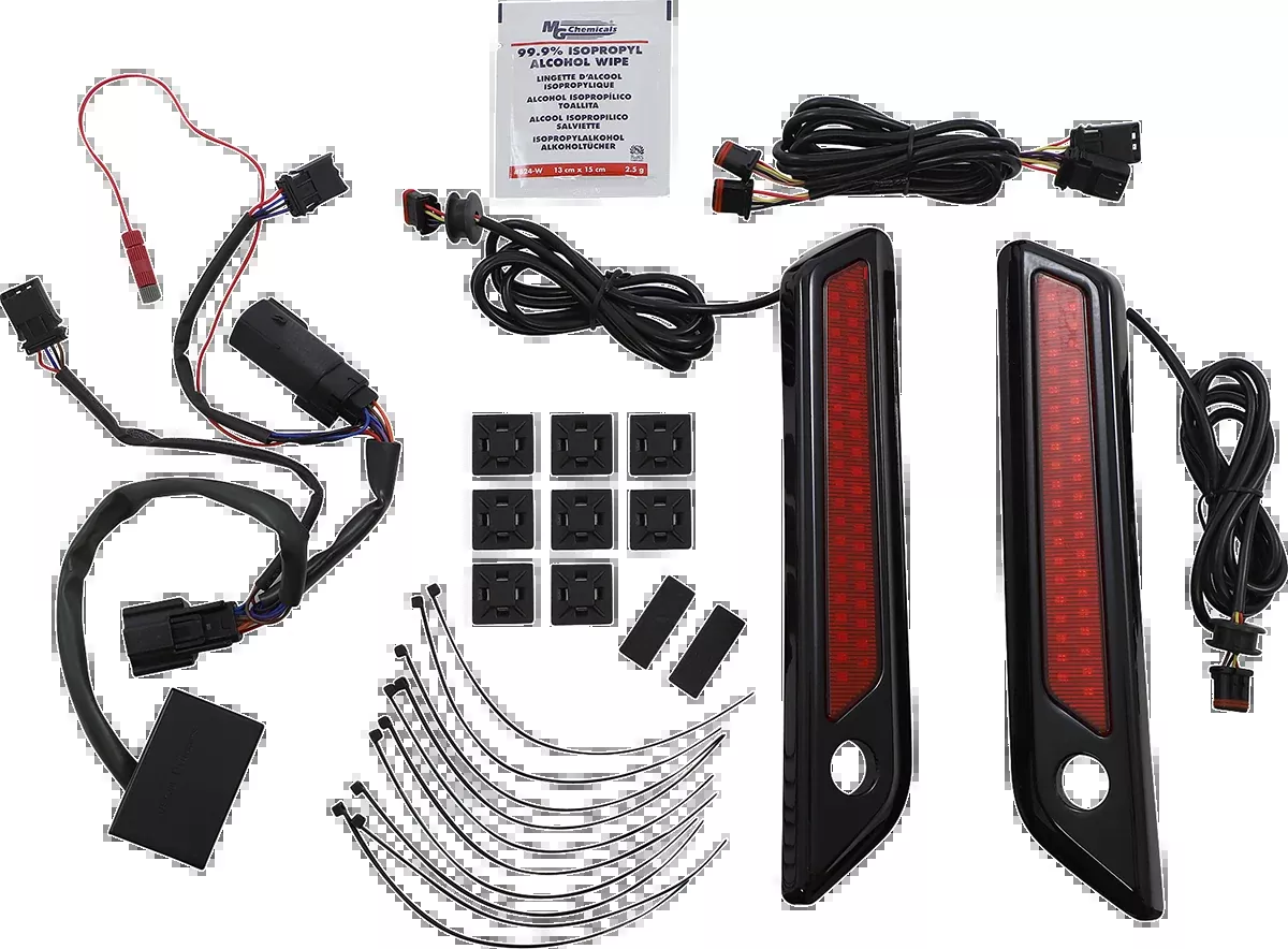 Custom Dynamics Black Saddlebag Latch Accent Lights 2014-2024 Harley Touring