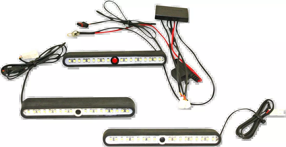 Custom Dynamics Black Tour Pak Saddlebag Interior Light Kit for Harley Touring