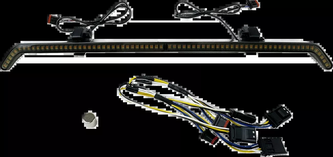 Custom Dynamics Center Fairing Vent Trim Smoke LED Light 23-26 Harley Road Glide