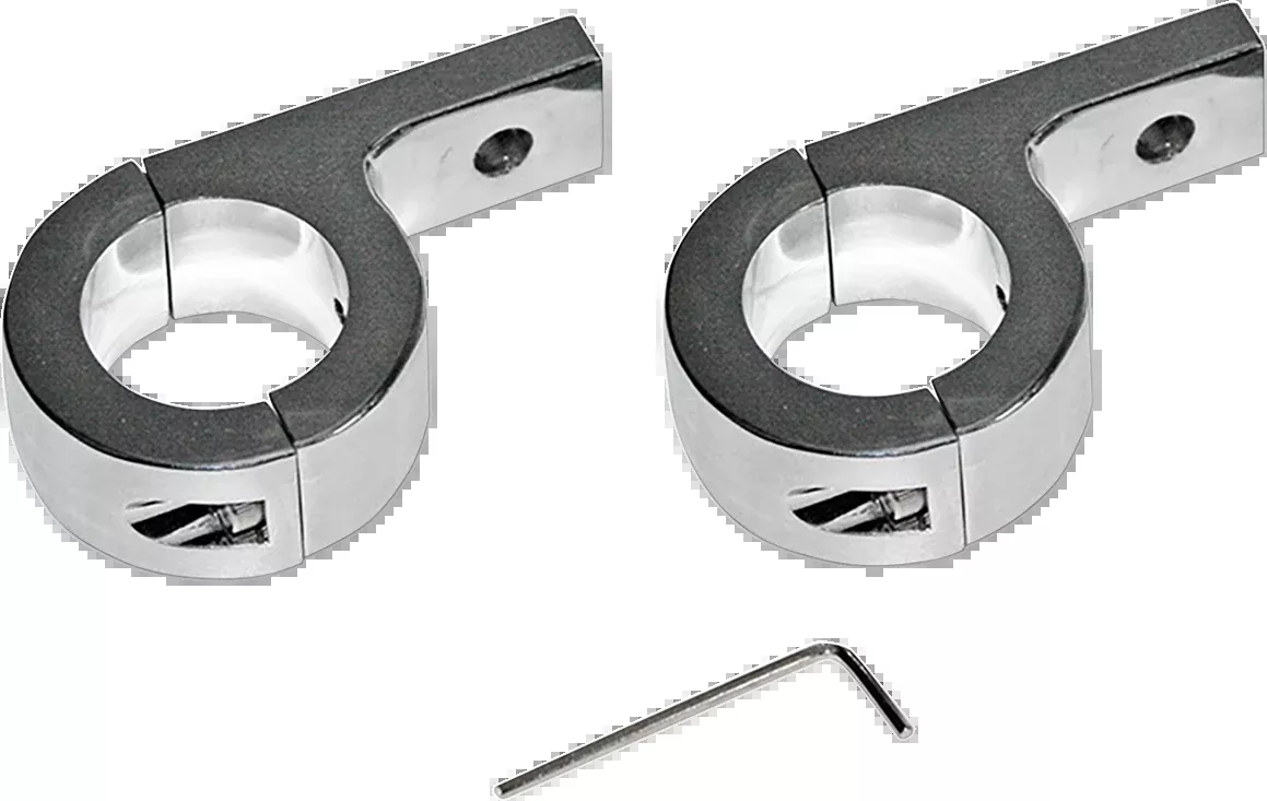 Custom Dynamics Chrome 1.25″ Motorcycle Engine Guard lighting Mounting Brackets