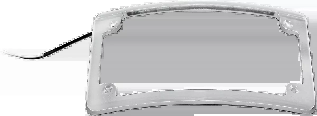 Custom Dynamics Chrome 4×7 Curved LED Motorcycle License Plate Frame for Harley