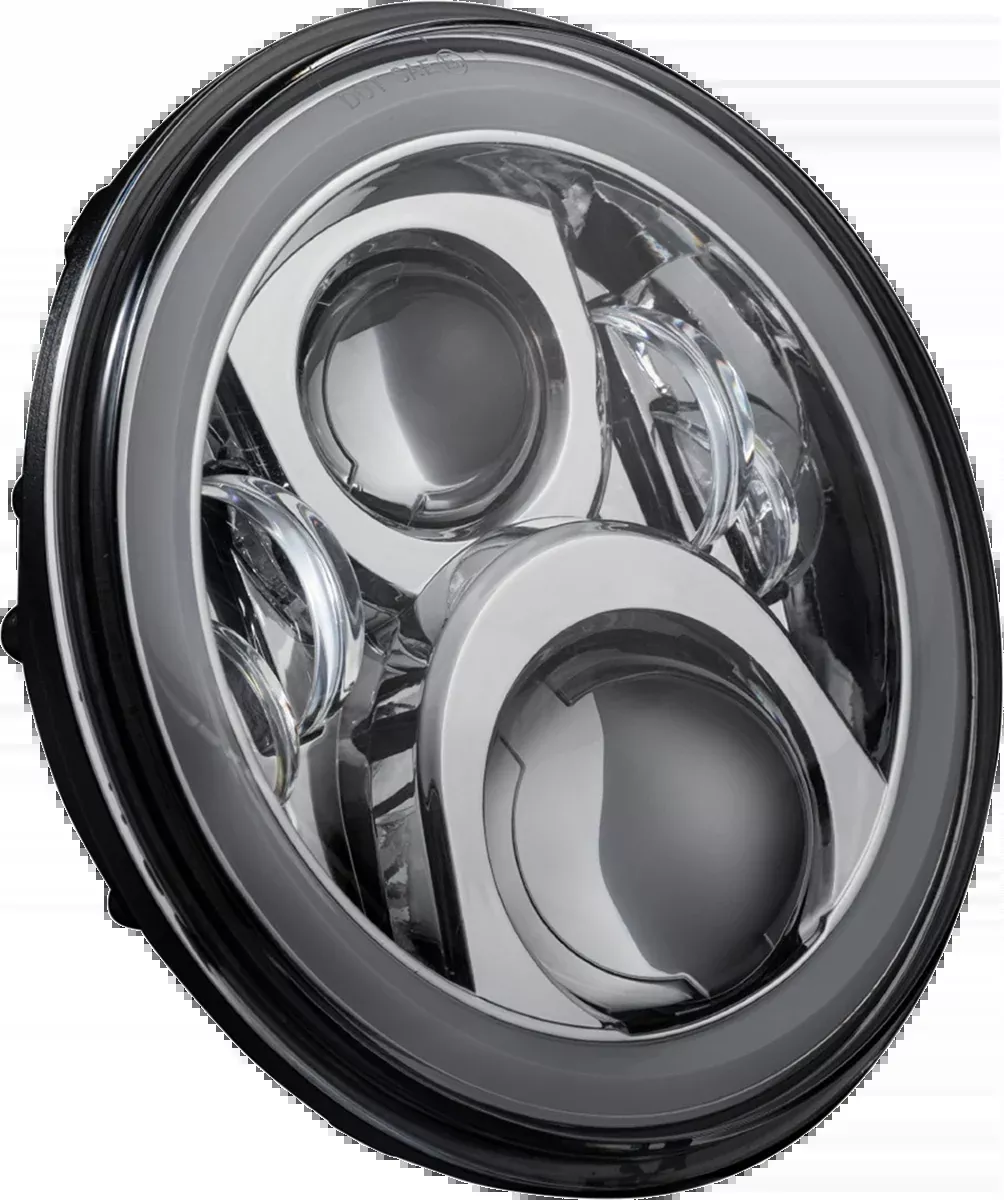 Custom Dynamics Chrome 7″ Halo LED Headlight for 1986-24 Harley Touring Softail