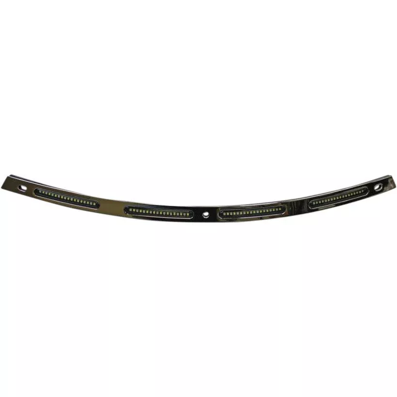 Custom Dynamics Chrome Amber White LED Lighted DLR Windshield Trim Harley FLH 96-05