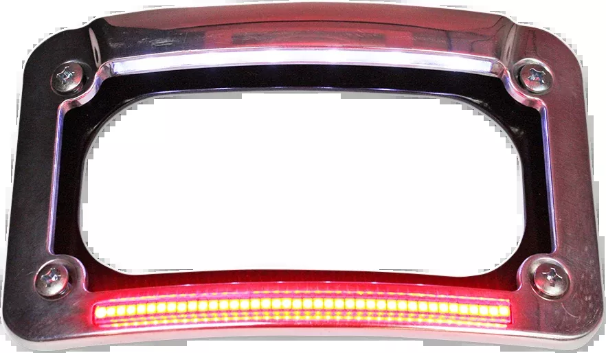 Custom Dynamics Chrome Dual LED Rear License Plate Frame 2015-2023 Indian Chief