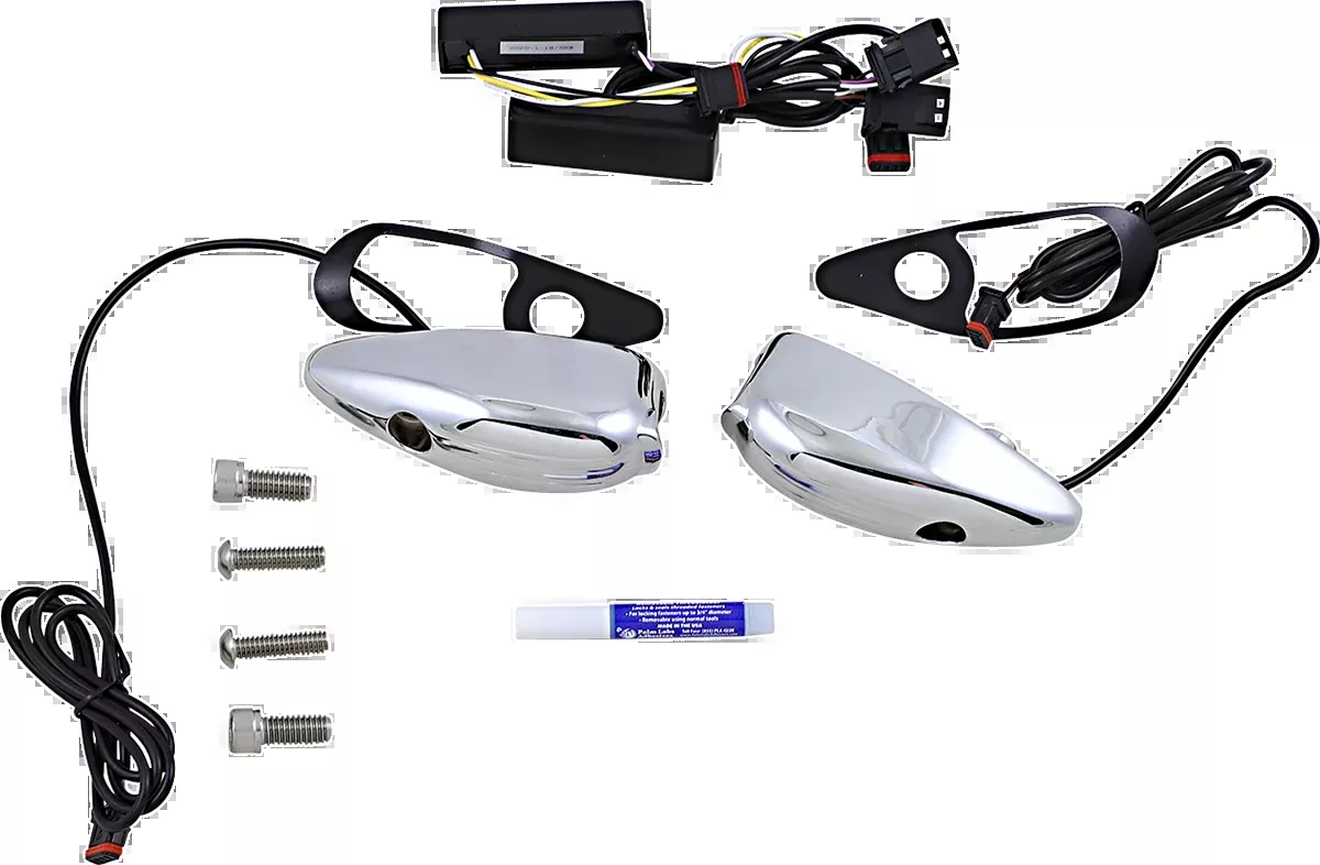 Custom Dynamics Chrome Front LED Turn Signals 2015-2025 Harley Road Glide FLTRX