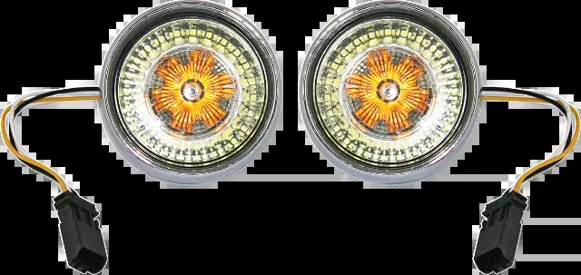 Custom Dynamics Chrome JAE Probeam LED Front Turn Signals 2016-2023 Harley CVO