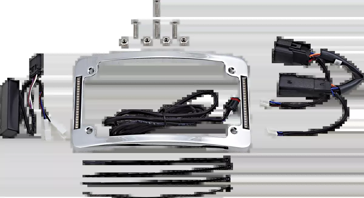 Custom Dynamics Chrome LED License Plate Frame for 2014-2025 Harley Touring
