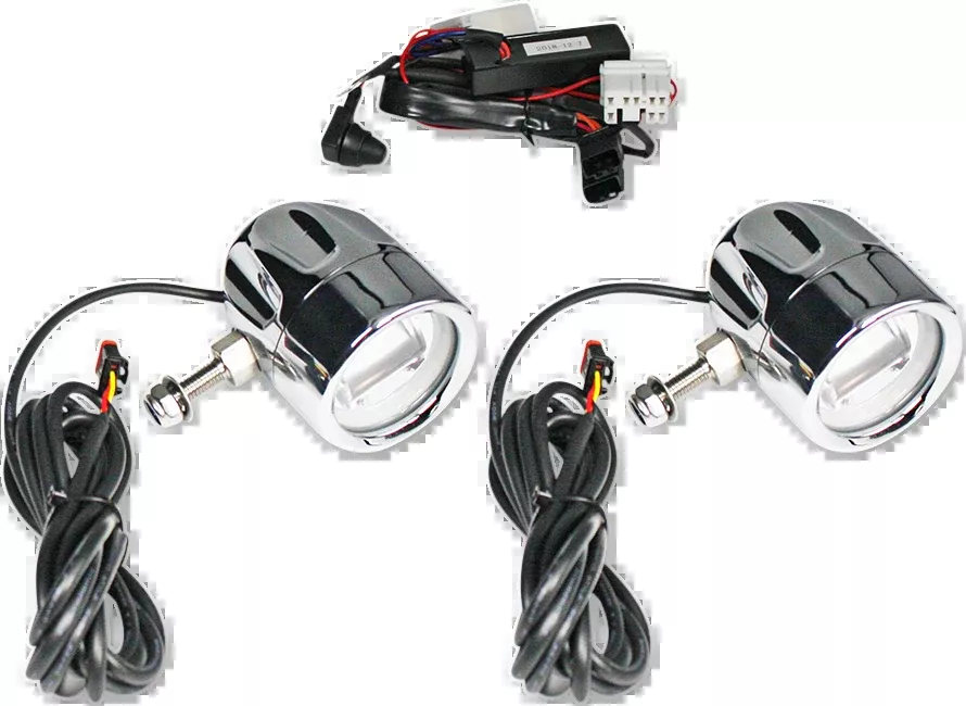 Custom Dynamics Chrome Probeam Fog Lights 99-13 Harley Touring Softail Sportster