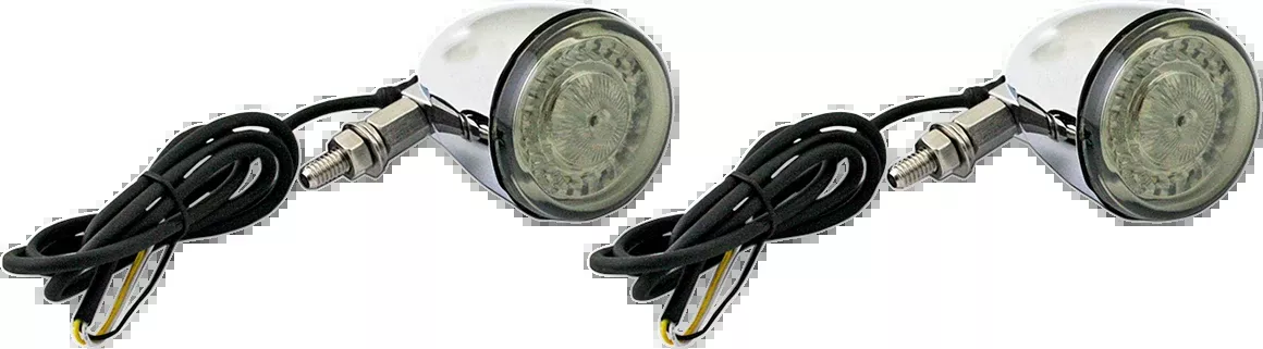 Custom Dynamics Chrome Probeam Front LED Universal Motorcycle Turn Signals