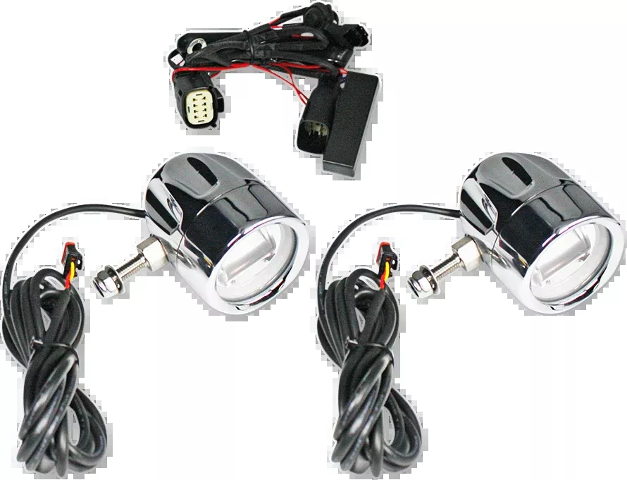 Custom Dynamics Chrome Probeam LED Front Fog Light Kit 10-13 Harley CVO Touring