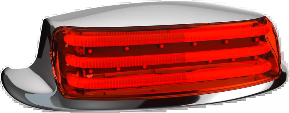 Custom Dynamics Chrome Red Lens Rear Fender Tip Light 2009-2019 Harley Touring