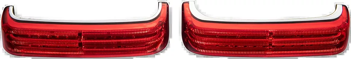 Custom Dynamics Chrome Red Lens Saddlebag Lid Lights 1997-2013 Harley Touring