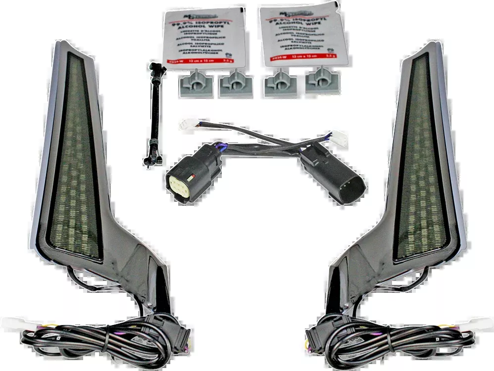 Custom Dynamics Chrome Smoke LED Fascia Panel Lights 2010-2013 Harley FLHX FLTRX