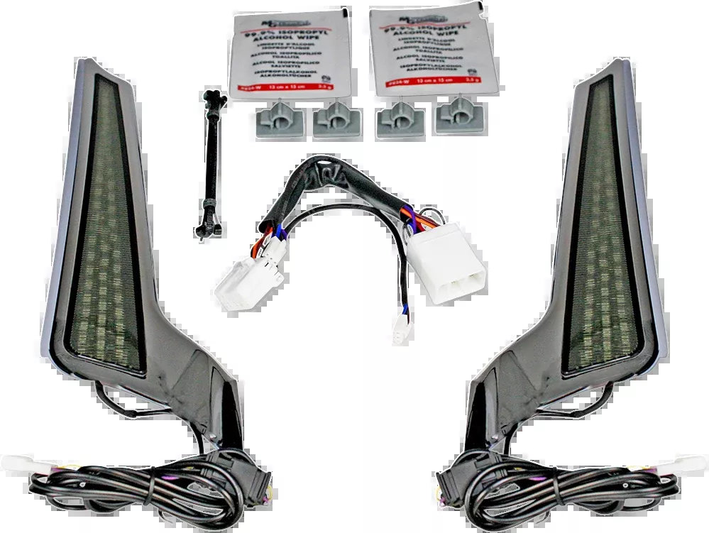 Custom Dynamics Chrome Smoke Lens LED Fascia Panel Lights 2006-2009 Harley FLHX