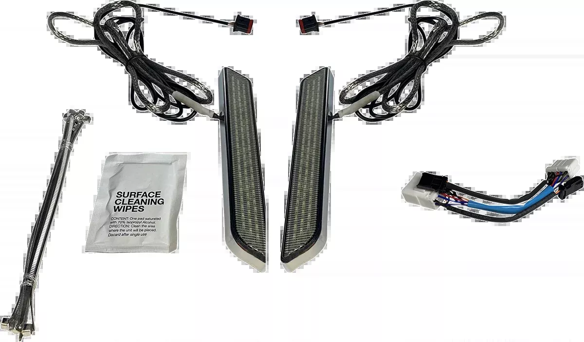 Custom Dynamics Chrome Smoke Lens LED Front Fork Lights 1996-2017 Harley Softail