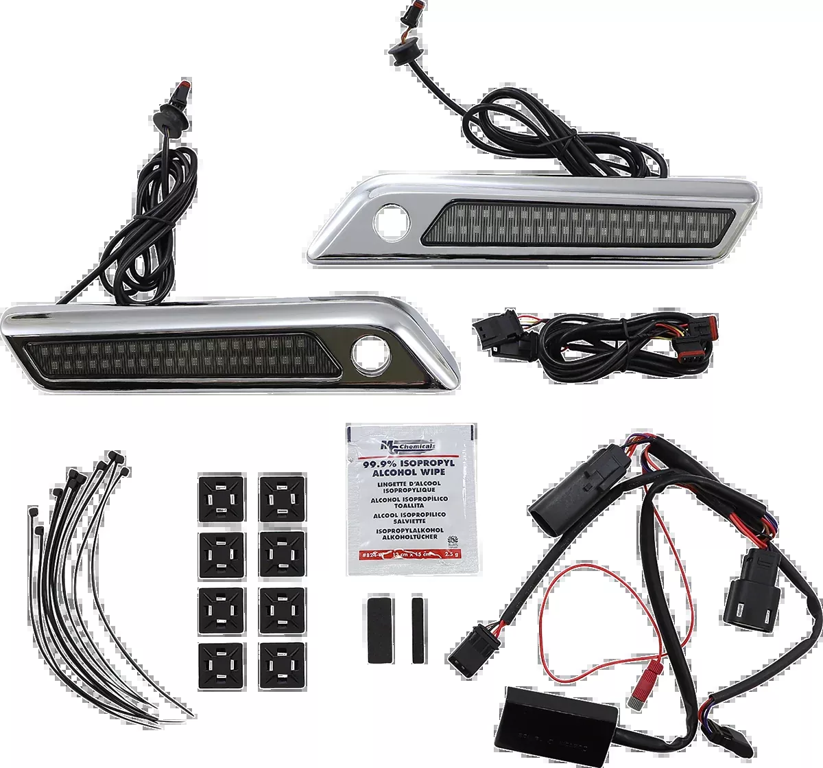 Custom Dynamics Chrome Smoked SaddlebagAccent Lights 2014-2024 Harley Touring