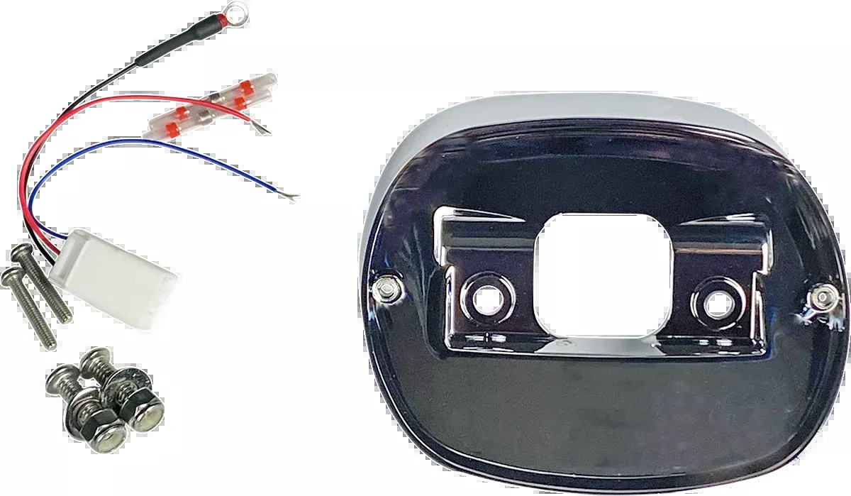 Custom Dynamics Chrome Taillight Fender Base Plate & Harness1973-1999 Harley
