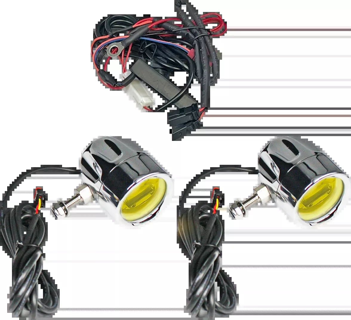Custom Dynamics Fog Light – Chrome – Yellow Lens – Universal – PB-FOG-UNV-YC
