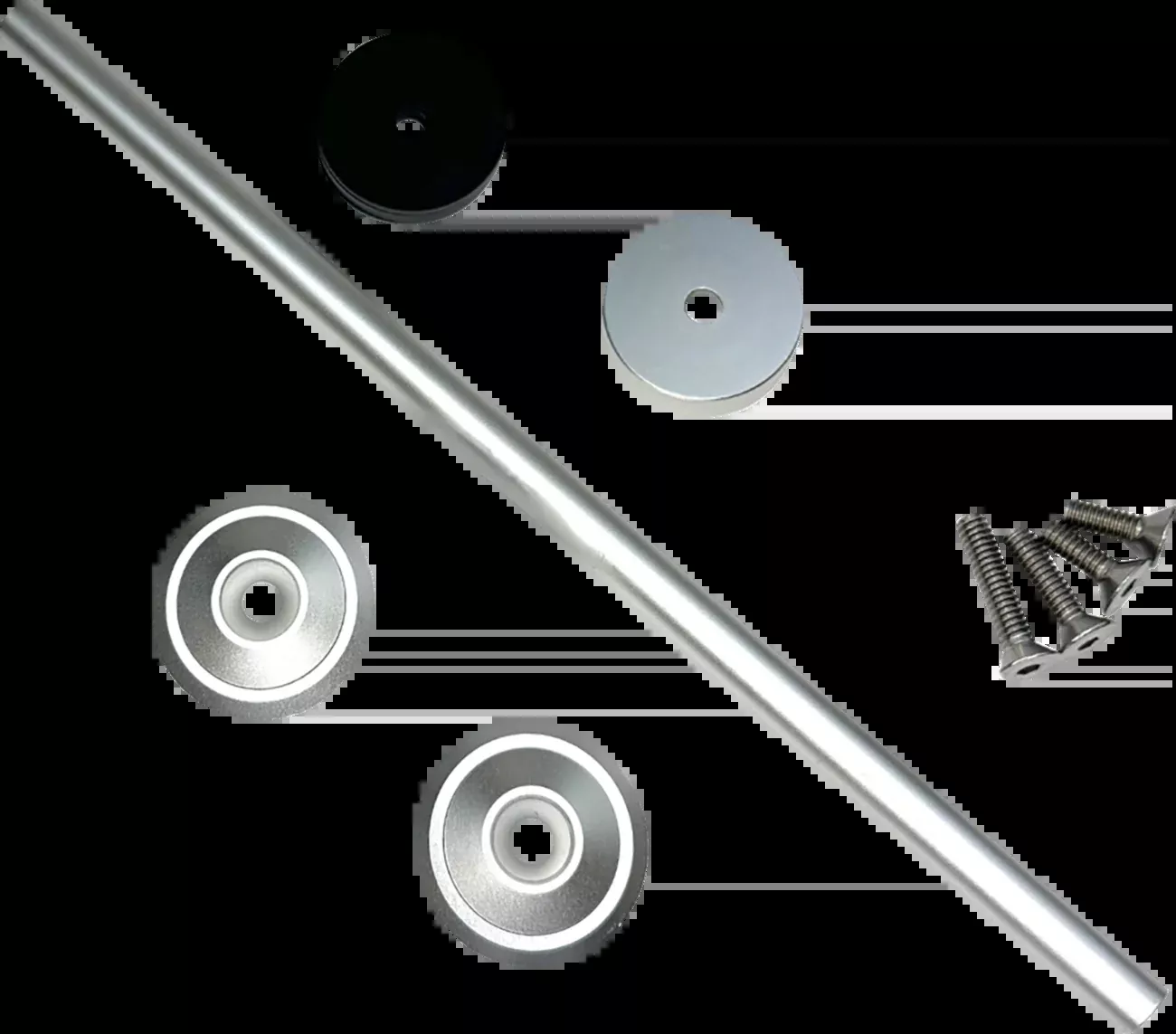 Custom Dynamics Front Axle Cover Kit – Silver – M8 – CD-AC-P