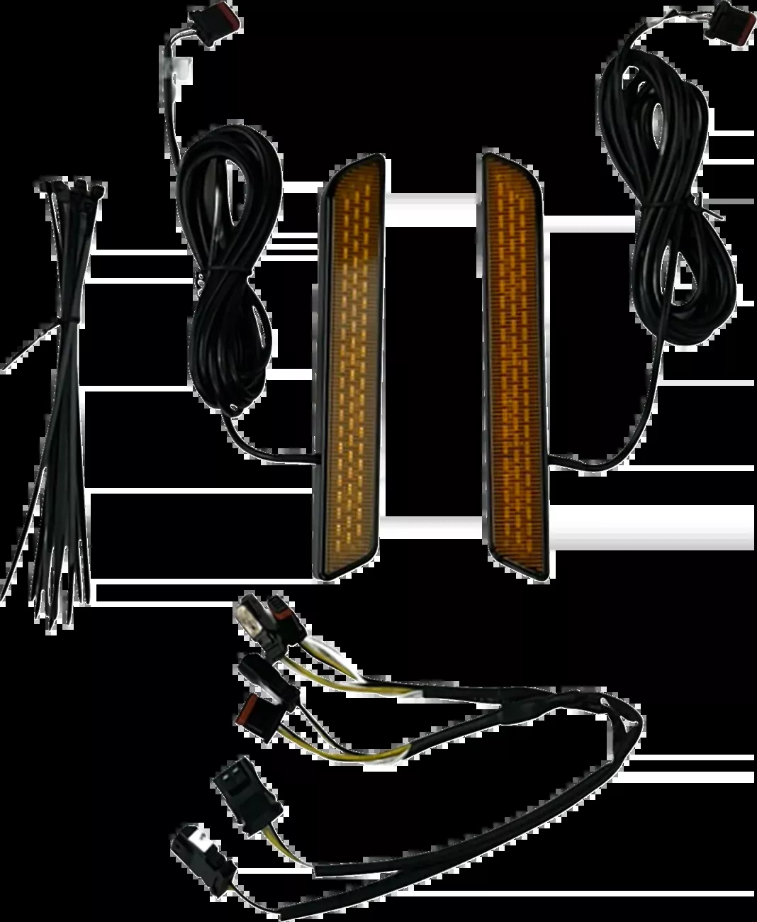 Custom Dynamics Front Fork Amber LED Reflectors for 2022-24 Harley Low Rider ST