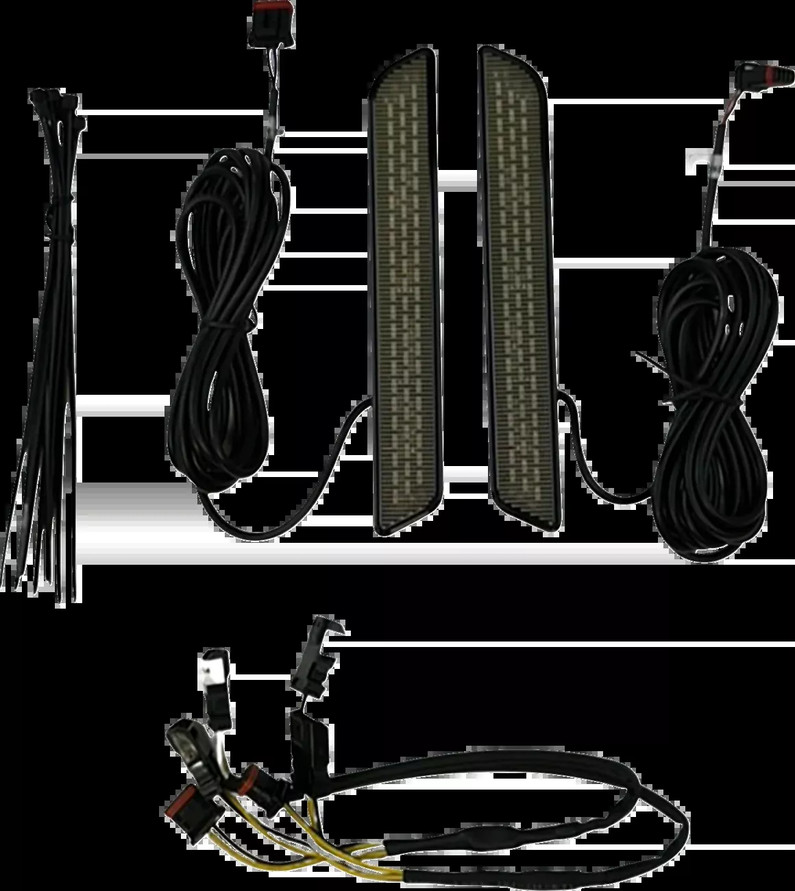 Custom Dynamics Front Fork Smoke LED Reflectors for 2022-24 Harley Low Rider ST