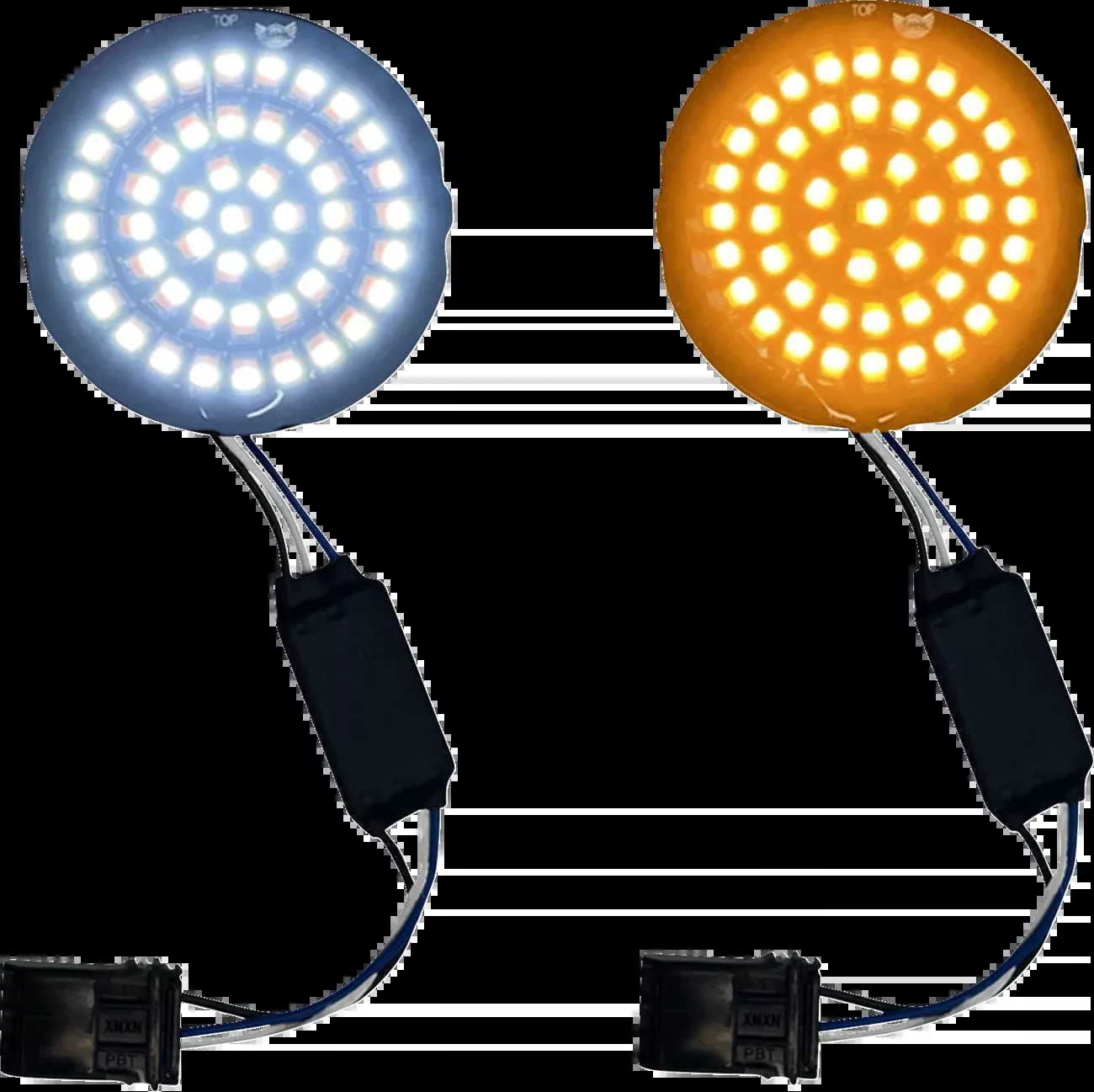 Custom Dynamics Genesis 4 Front Turn Signals – Amber/White – GEN-4-AW-25ST