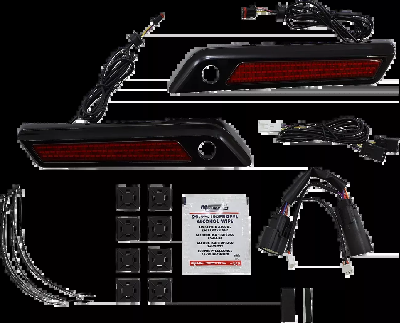 Custom Dynamics LED Black Saddlebag Latch Lights for 2014-24 Harley Touring FLHR