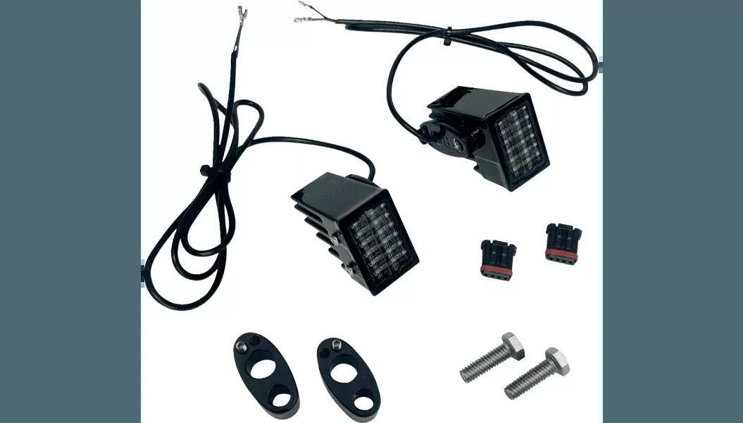 Custom Dynamics LED Rear Turn Signals for Harley Davidson Twin Cam Softail, Dyna and Sportster Models - Red LED/Smoke Lens