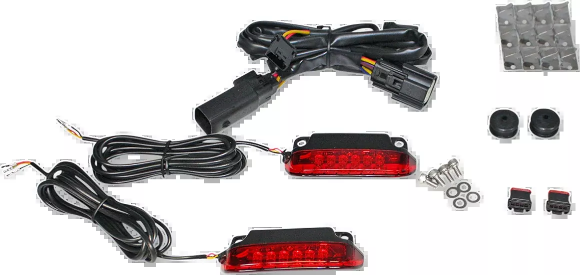 Custom Dynamics LED Red Luggage Rack Taillight Kit 2014-2024 Harley Touring
