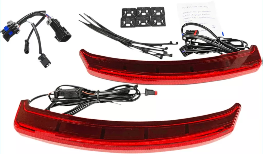 Custom Dynamics LED Saddlebag Lights for ’19-22 Indian Chieftain, Chieftain Limited, Chieftain Dark Horse, Chieftain Elite & Roadmaster Dark Horse, ’21-22 Roadmaster Limited and ’20-22 Springfield Dark Horse – Red