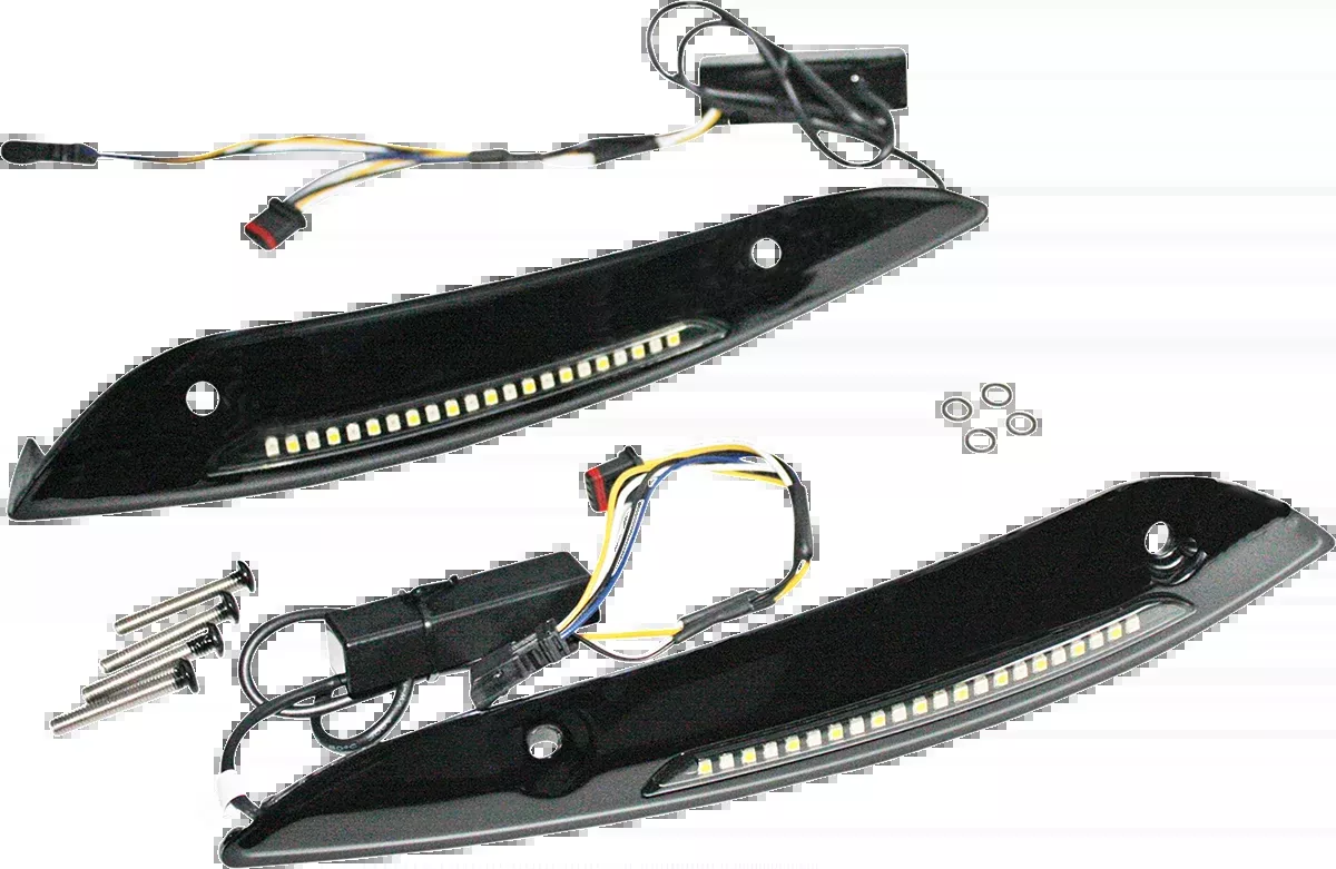 Custom Dynamics LED Windshield Turn Signal Trim Kit 2015-2024 Harley Road Glide