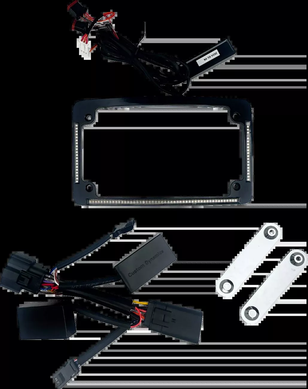 Custom Dynamics License Plate Frame – LED – Black – TF05-23-B