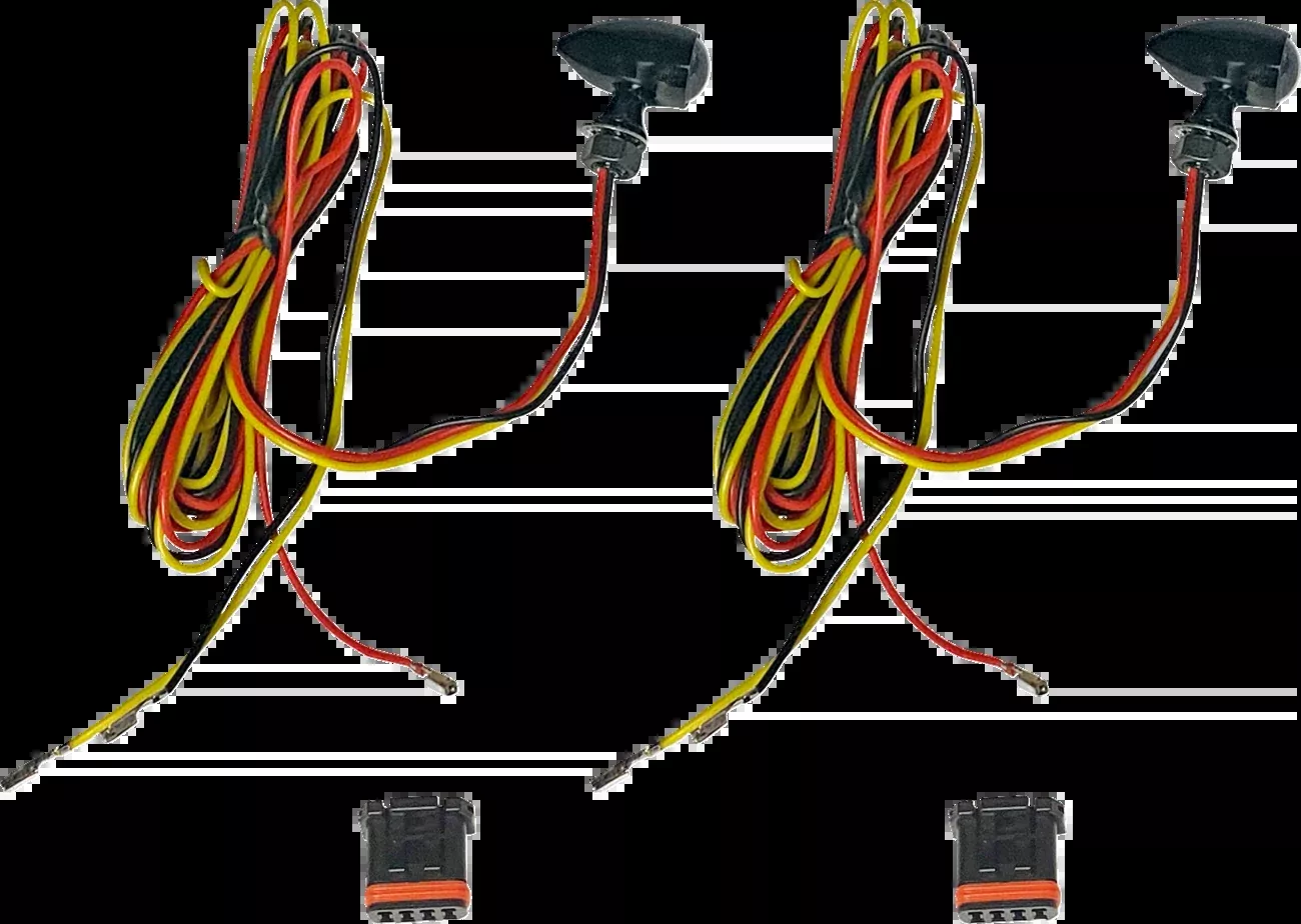 Custom Dynamics Micro Bullet Black Universal Front LED Motorcycle Turn Signals