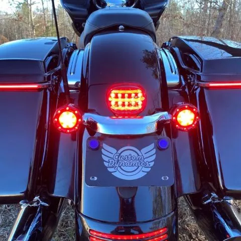 Custom Dynamics Mini Probeam Red LED Taillight for 2010-2013 Harley FLHX FLTRX
