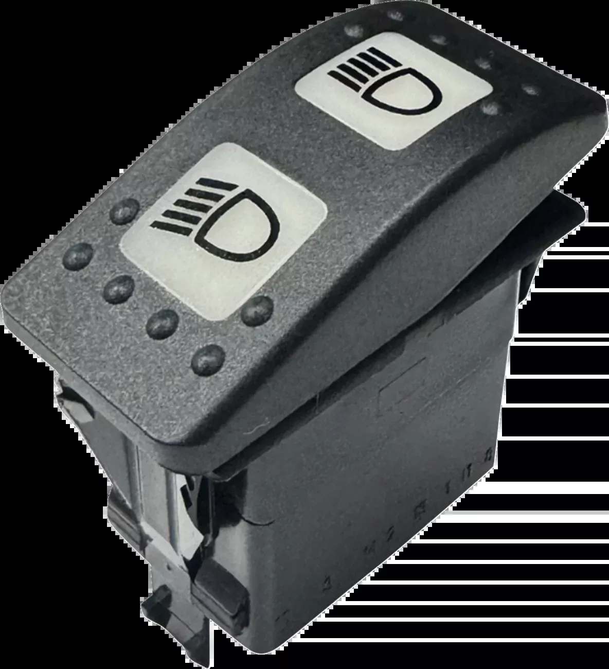 Custom Dynamics Non-Interrupting 3-Position Lighted Rocker Switch – Shark Demon 2 – CD-OR-SWITCH