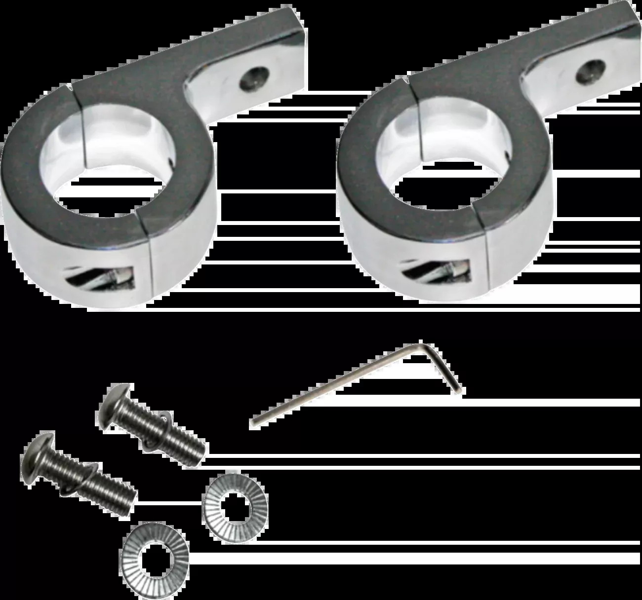 Custom Dynamics P-Clamp Mounts – Mount – Fog Light – Chrome – Harley-Davidson – CD-125-C