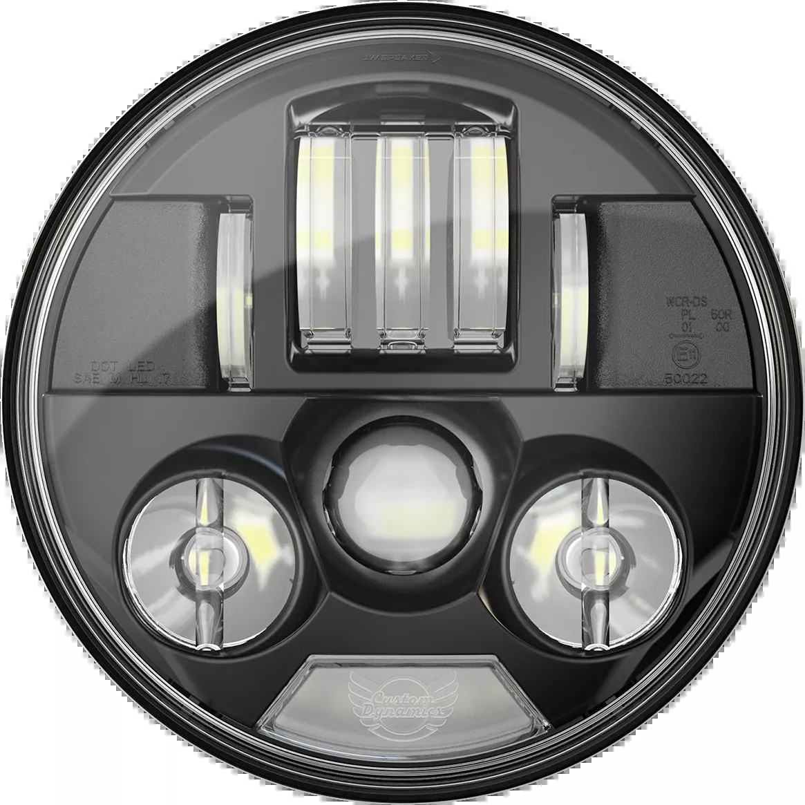 Custom Dynamics Probeam 7" Black LED Headlight 2014-2023 Indian Chieftain Chief