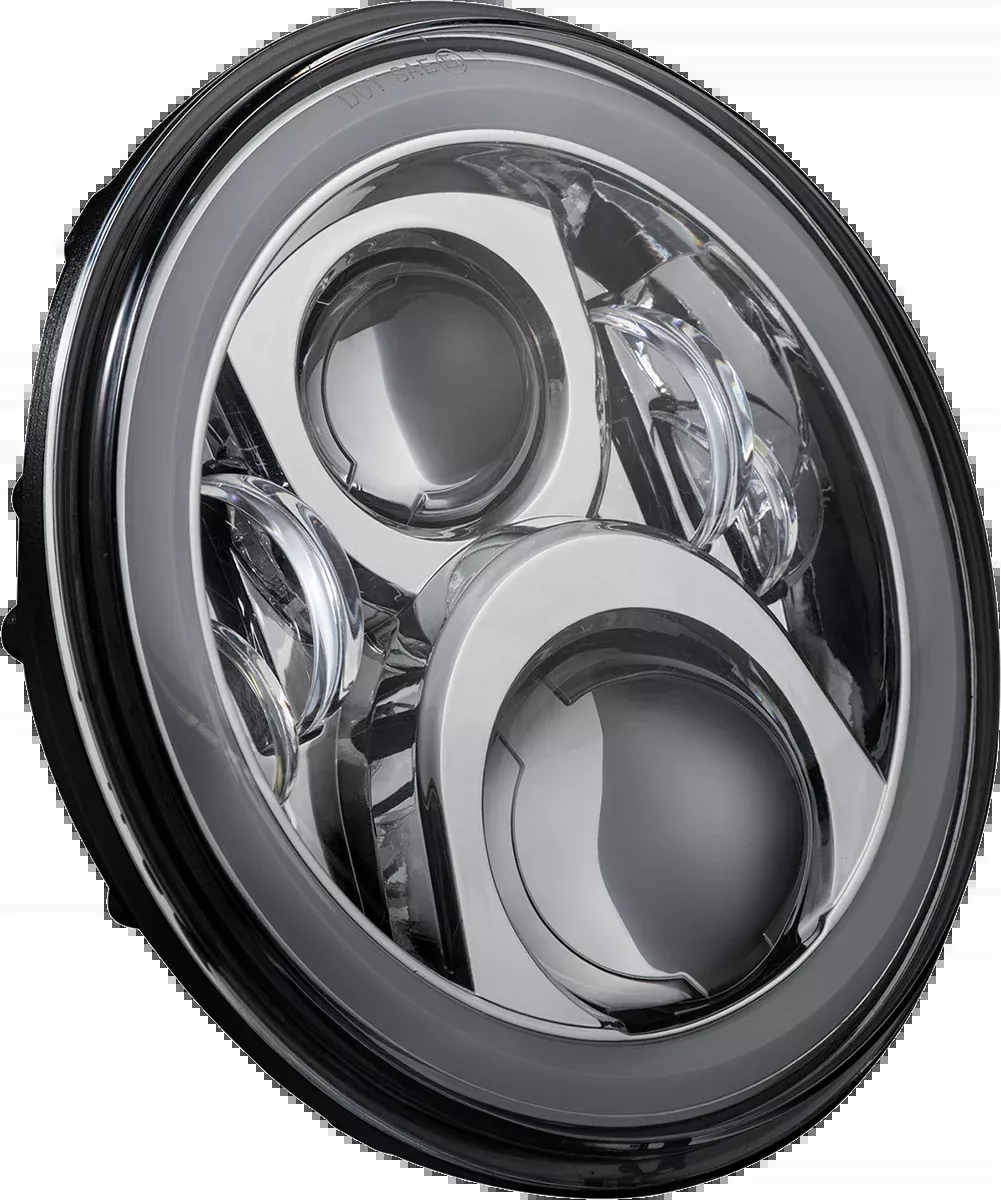Custom Dynamics ProGlow Chrome 7" Motorcycle LED Headlight 94-13 Harley Touring