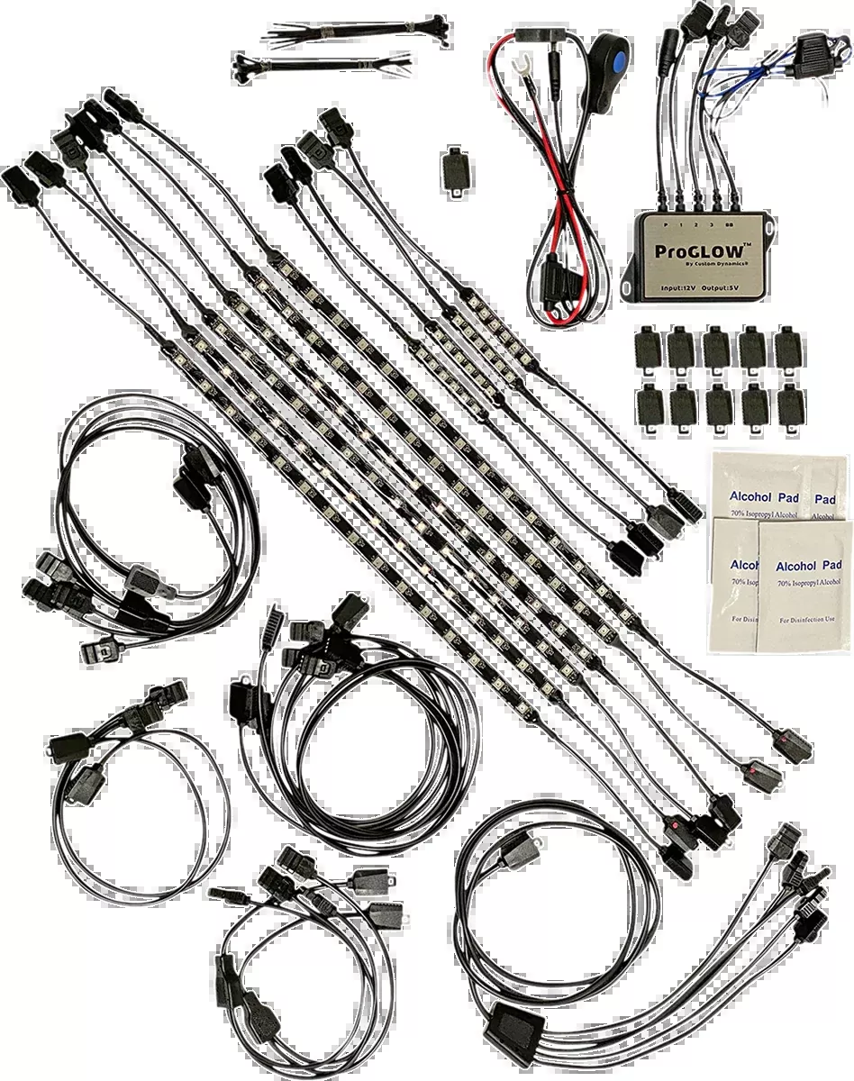 Custom Dynamics ProGLOW Color Changing LED Full Motorcycle Accent Light Kit