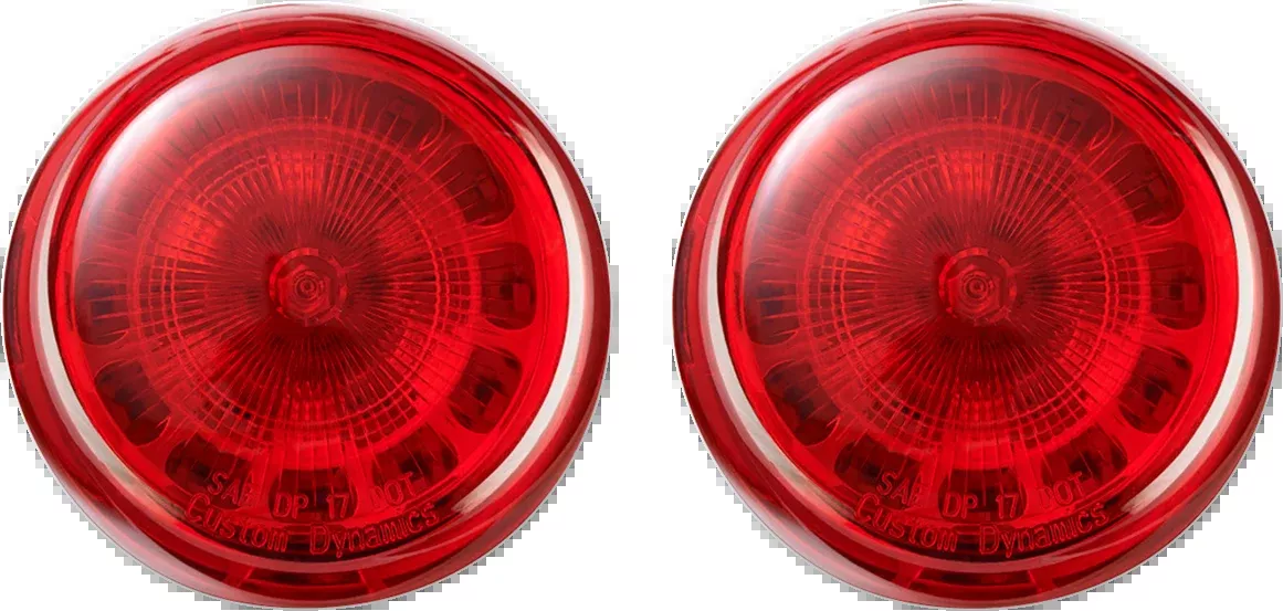 Custom Dynamics Rear 1156 Red Rear LED Probeam Turn Signal Inserts for Harley