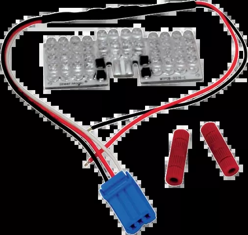 Custom Dynamics Red LED Dual Motorcycle Fender Tip Light Board 1983-2017 Harley