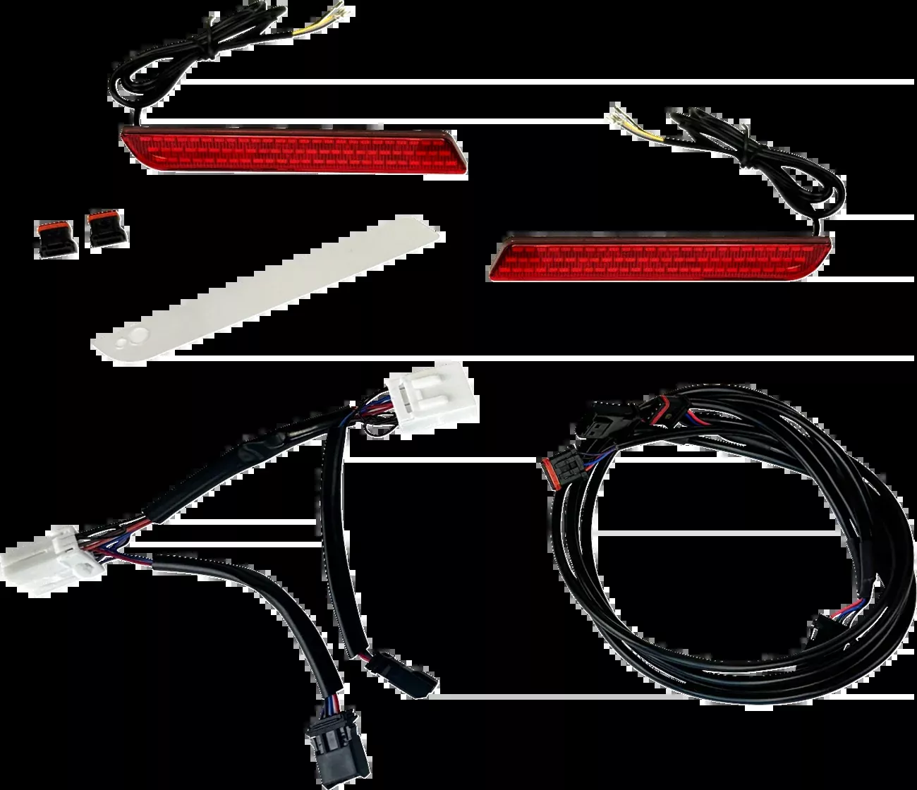 Custom Dynamics Red LED Fender Reflector Light for 2009-2013 Harley Trike Models
