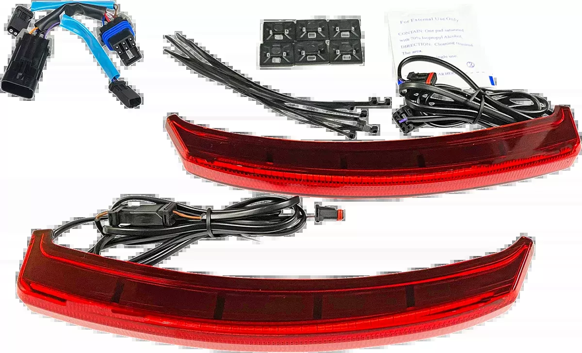 Custom Dynamics Red LED Rear Saddlebag Lid Lights fits 2020-23 Indian Challenger