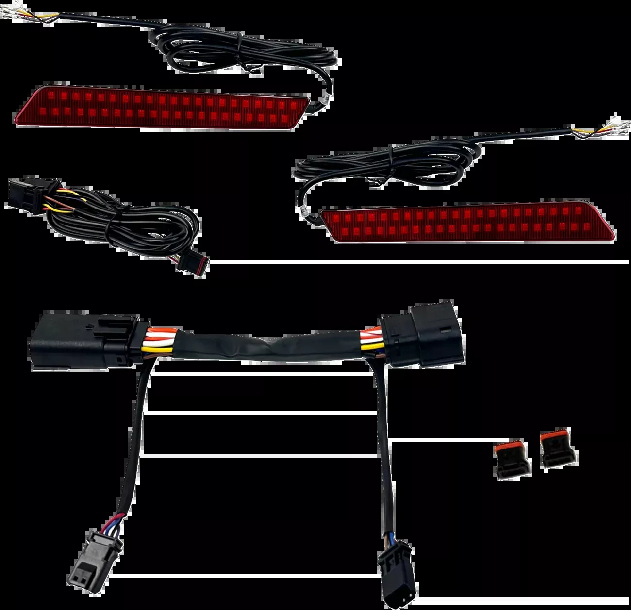 Custom Dynamics Red LED Saddlebag Latch Lights for 2023-2025 Harley Touring