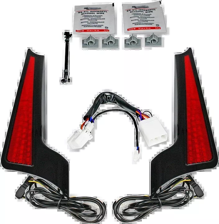Custom Dynamics Red Lens LED Fascia Panel Lights 2006-2009 Harley Street Glide